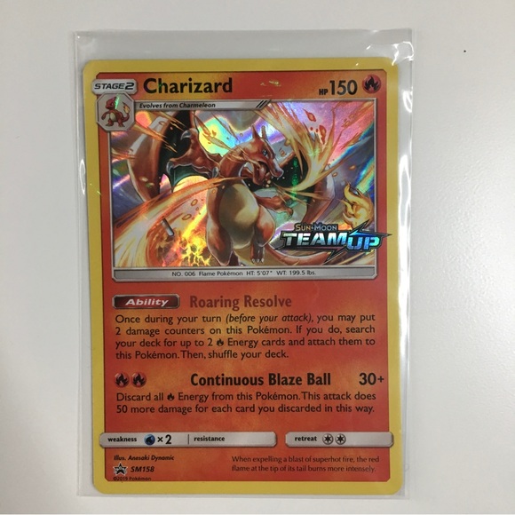Pokémon Charizard Team Up Prerelease Promo Holographic Card - Picture 1 of 2